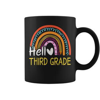 Hello Third Grade Team 3Rd Grade Back To School Rainbow Kids Coffee Mug - Seseable
