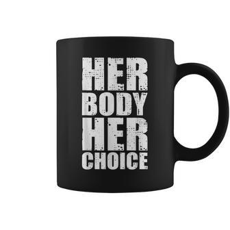 Her Body Her Choice Pro Choice Feminist V2 Coffee Mug - Seseable