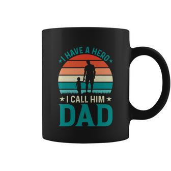 Hero Dad Vintage Retro Style Fathers Day Gifts For Papa Father Graphic Design Printed Casual Daily Basic Coffee Mug - Thegiftio UK