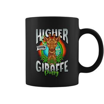Higher Than Giraffe Gift Pussy Stoner Weed 420 Pot Gift V2 Coffee Mug - Monsterry