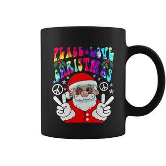 Hippie Santa Peace Love Christmas Cute Gift Rainbow Groovy Cute Gift Coffee Mug