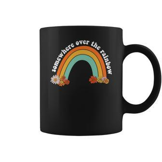 Hippie Somewhere Over The Rainbow Custom Coffee Mug - Seseable