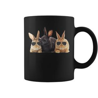 Hipster Cool Rabbit Tshirt Coffee Mug - Monsterry
