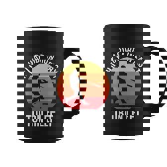 Hit Hard Run Fast Turn Left Funny Retro Sunset Silhouette Baseball Player Coffee Mug - Thegiftio UK