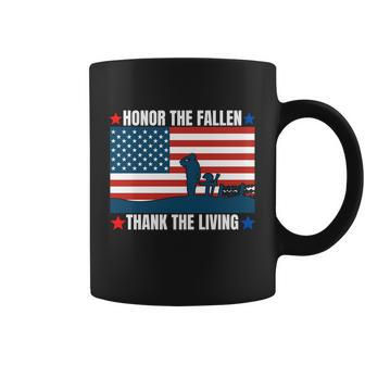 Honor The Fallen Thank The Living Memorial Day Veteran Cute Gift Graphic Design Printed Casual Daily Basic Coffee Mug