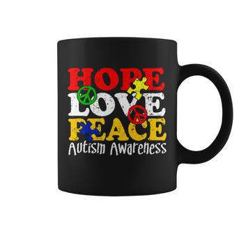Hope Love Peace Autism Coffee Mug - Monsterry CA