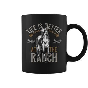 Horse Life Is Better At The Ranch Coffee Mug - Monsterry