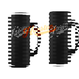 Houston Texas City Vintage Baseball Script Graphic Design Printed Casual Daily Basic Coffee Mug - Thegiftio