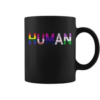 Human Flag Lgbt Gay Pride Tshirt Coffee Mug - Monsterry