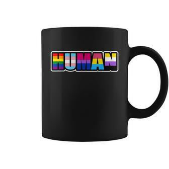 Human Lgbt Flag Gay Pride Month Transgender Graphic Design Printed Casual Daily Basic Coffee Mug - Thegiftio UK