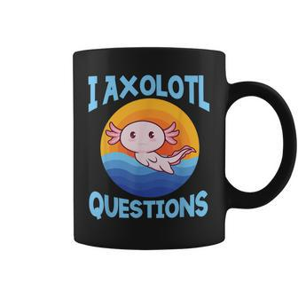 I Axolotl Questions Funny Axolotl Lover Kawaii Anime Kids Coffee Mug - Thegiftio UK