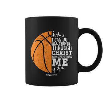 I Can Do All Things Through Christ Who Strengthens Me Basketball Coffee Mug - Thegiftio UK