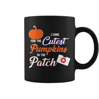 I Care For The Cutest Pumpkins In The Patch Halloween Nurse Graphic Design Printed Casual Daily Basic Coffee Mug