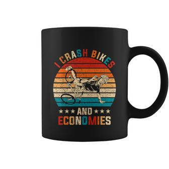 I Crash Bikes And Economies Joe Biden Falling Off Bike Retro Coffee Mug - Monsterry CA