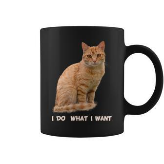 I Do What I Want Funny Orange Tabby Cat Lovers Gifts Coffee Mug - Thegiftio UK