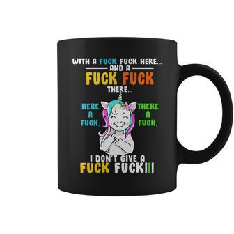 I Dont Give A Fuck Fuck Offensive Funny Unicorn Coffee Mug - Monsterry DE