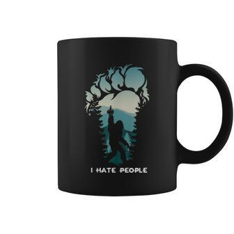 I Hate People Bigfoot Footprint Coffee Mug - Thegiftio UK