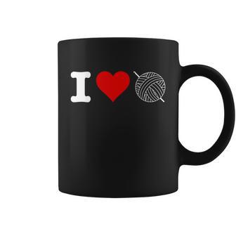 I Heart Love Crochet Funny Crocheting Gift Coffee Mug - Monsterry