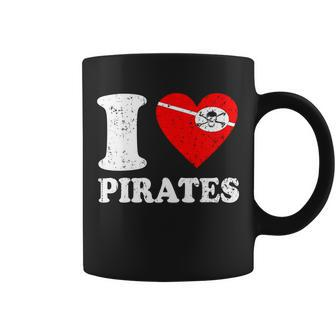 I Heart Pirates Tshirt Coffee Mug - Monsterry UK