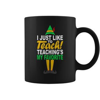 I Just Like To Teach Teachings My Favorite Teacher Christmas Coffee Mug - Thegiftio UK