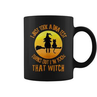 I Just Took A Dna Test Womens Halloween Witch Coffee Mug - Seseable
