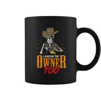 I Know The Owner Too Design For Bar Or Cocktail Bartender Gift Graphic Design Printed Casual Daily Basic Coffee Mug - Thegiftio UK