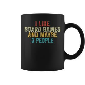 I Like Board Games And Maybe 3 People Funny Game Lover Retro Coffee Mug - Thegiftio UK