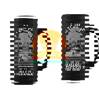 I Like Camping And Maybe Three People - Funny Camping Coffee Mug - Thegiftio