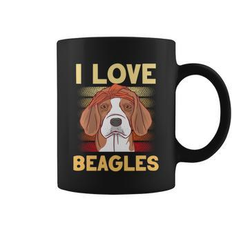 I Love Beagles Lover Dog Puppy Beagle Gift Coffee Mug - Thegiftio UK