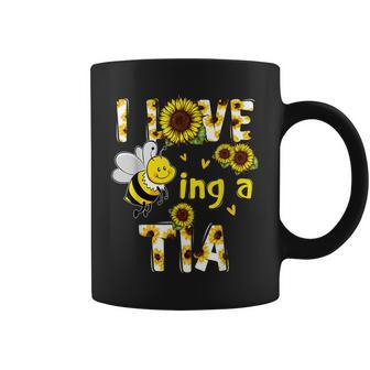 I Love Being A Tia Sunflower Bee Mothers Day Coffee Mug - Thegiftio UK