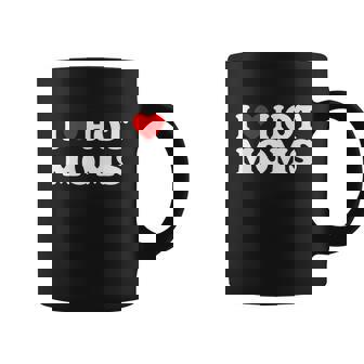 I Love Hot Moms Funny Red Heart Love Moms Tshirt Coffee Mug - Monsterry