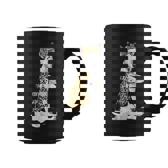 I Love Mom Tattoo Funny Bull Terrier Dog With Bandana Coffee Mug - Thegiftio
