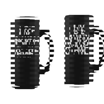 I Love My Witch Of A Wife | Funny Halloween Couples Coffee Mug - Seseable