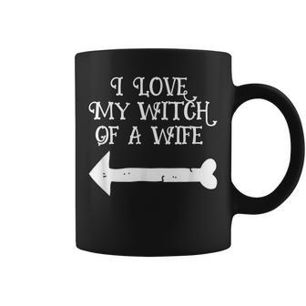 I Love My Witch Wife Halloween T - His And Hers Coffee Mug - Seseable