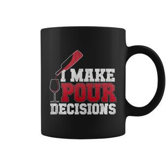 I Make Pour Decisions Wine Er And Funny Bartender Gift Great Gift Graphic Design Printed Casual Daily Basic Coffee Mug - Thegiftio UK