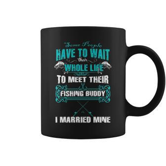 I Married My Fishing Buddy Coffee Mug - Seseable