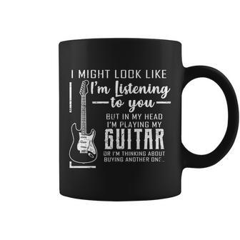 I Might Look Like Im Listening To You Music Guitar Tshirt Coffee Mug - Monsterry DE