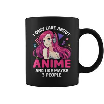 I Only Care About Anime Japanese Otaku Gifts Nage Girls Coffee Mug - Thegiftio UK