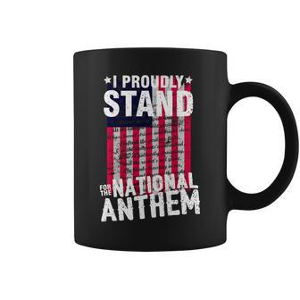 I Proudly Stand For The National Anthem Pledge T-Shirt Graphic Design Printed Casual Daily Basic Coffee Mug - Thegiftio UK