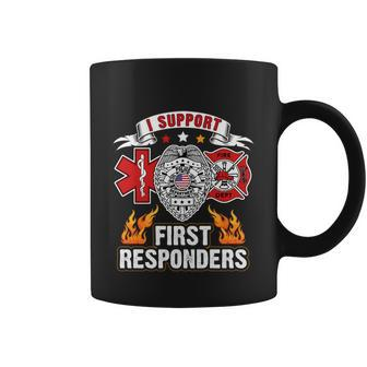 I Support First Responders Firefighter Nurse Police Officer Coffee Mug - Monsterry DE