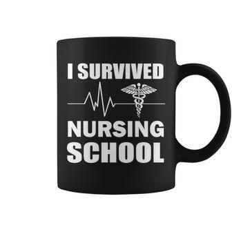 I Survived Nursing School Tshirt Coffee Mug - Monsterry UK