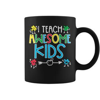 I Teach Awesome Kids Autism Awareness Sped Teacher Me Coffee Mug - Thegiftio UK