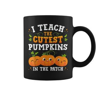 I Teach The Cutest Pumpkins In The Patch Teacher Autumn Fall Coffee Mug - Thegiftio UK