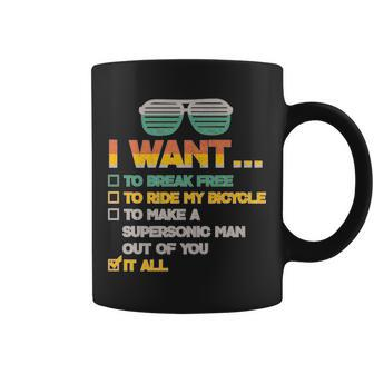 I Want To Break Free To Ride My Bicycle It All Sunglasses Coffee Mug - Monsterry