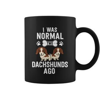 I Was Normal 2 Dachshunds Ago Piebald Doxie Dog Lover Gift Coffee Mug - Monsterry UK