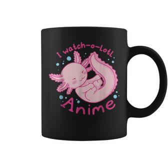 I Watch A Lotl Anime Cute Axolotl Kawaii Anime Lover Coffee Mug - Thegiftio UK