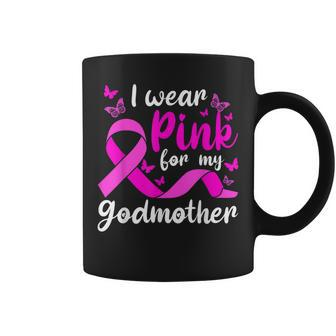 I Wear Pink For Godmother Breast Cancer Awareness Womens Coffee Mug - Thegiftio