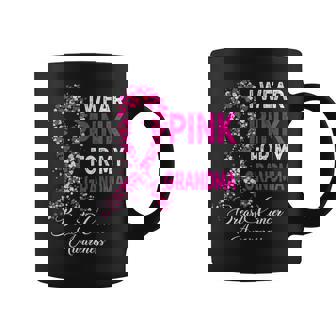 I Wear Pink For My Grandma Ribbon Breast Cancer Supporter Coffee Mug - Thegiftio
