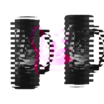I Wear Pink For My Mom Pink Ribbon Cancer Breast Awareness Coffee Mug - Thegiftio UK