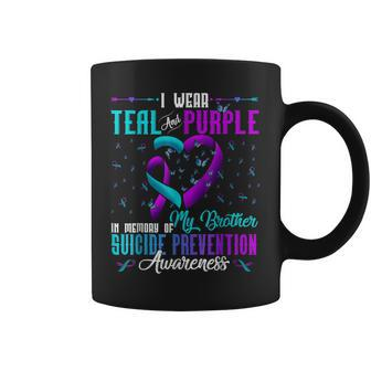 I Wear Teal And Purple For My Brother Suicide Awareness V2 Coffee Mug - Thegiftio UK